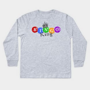 Bingo King BINGO LOVER Senior Funny Bingo Night Kids Long Sleeve T-Shirt